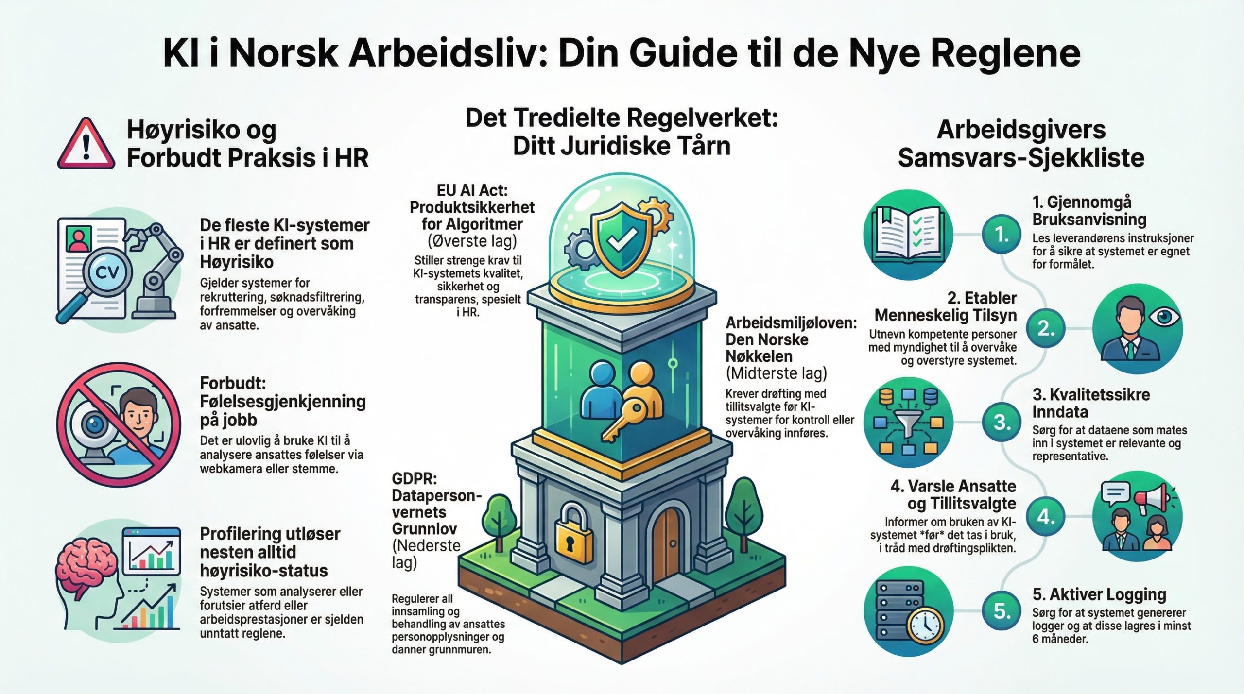 Strategisk og juridisk rammeverk for KI og ansattes personvern